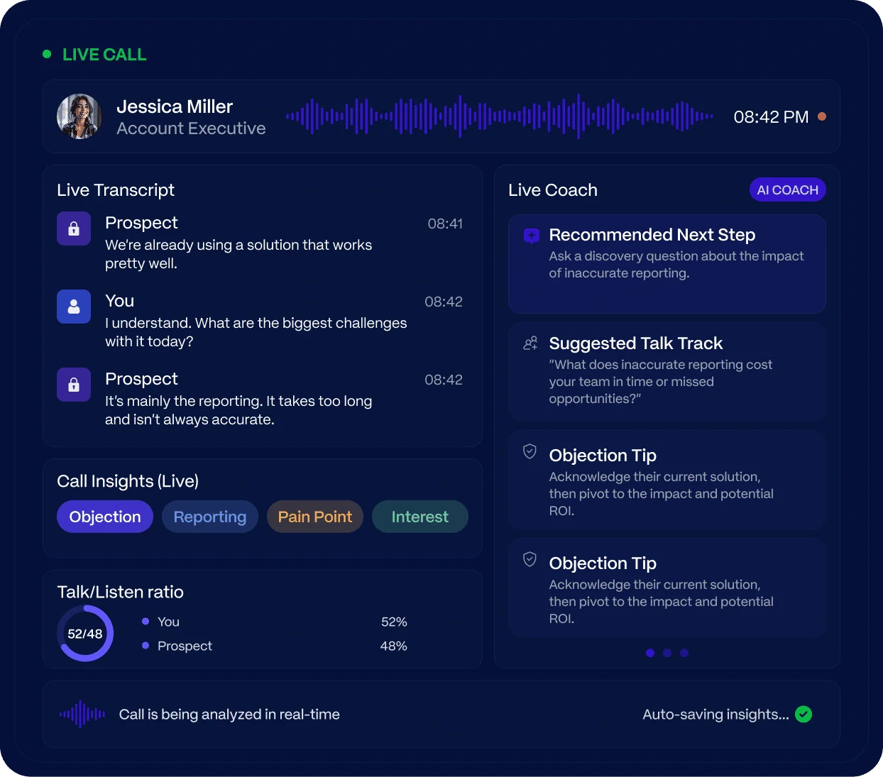 Feedback that doesn’t wait on a recording queue. product screenshot for Suave Creators software development