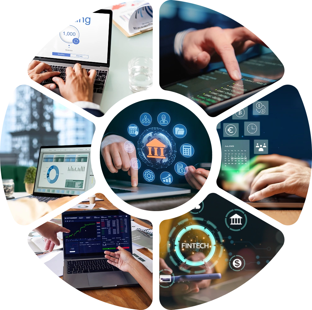 Finance & Banking Software Development | Suave Creators side banner graphic for Suave Creators